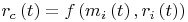 ${r_c}\left( t \right) = f\left( {{m_i}\left( t \right),{r_i}\left( t \right)} \right)$