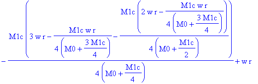 0, w*r, -1/4*M1c*w*r/(M0+3/4*M1c)+w*r, -1/4*M1c*(2*w*r-1/4*M1c*w*r/(M0+3/4*M1c))/(M0+1/2*M1c)+w*r, -1/4*M1c*(3*w*r-1/4*M1c*w*r/(M0+3/4*M1c)-1/4*M1c*(2*w*r-1/4*M1c*w*r/(M0+3/4*M1c))/(M0+1/2*M1c))/(M0+1/...