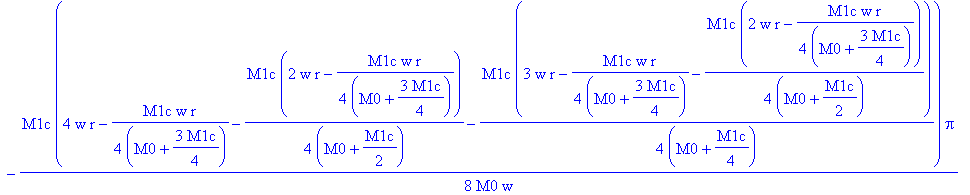 0, -1/8*M1c*r/(M0+3/4*M1c)*Pi, -1/8*M1c*r/(M0+3/4*M1c)*Pi-1/8*M1c*(2*w*r-1/4*M1c*w*r/(M0+3/4*M1c))/(M0+1/2*M1c)*Pi/w, -1/8*M1c*r/(M0+3/4*M1c)*Pi-1/8*M1c*(2*w*r-1/4*M1c*w*r/(M0+3/4*M1c))/(M0+1/2*M1c)*Pi...