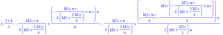 0, 3/2*r*Pi, -1/8*M1c*r/(M0+3/4*M1c)*Pi+(-1/4*M1c*w*r/(M0+3/4*M1c)+w*r)*Pi/w, -1/8*M1c*r/(M0+3/4*M1c)*Pi+1/2*(-1/4*M1c*w*r-1/4*M1c*(-1/4*M1c*w*r/(M0+3/4*M1c)+w*r))/(M0+1/2*M1c)*Pi/w+1/4*r*M1c/(M0+1/2*M...